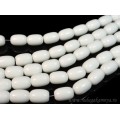 Бусины из агата белого (иск.) бочонок 13*18мм, 39см, 21 бусин