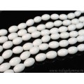 Бусины из агата белого (иск.) бочонок 13*18мм, 39см, 22 бусины