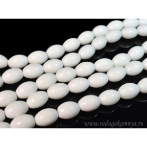 Бусины из агата белого (иск.) бочонок 14*20мм, 40см, 20 бусин