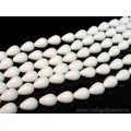 Бусины из агата белого (иск.) капля 13*18мм, 39,5см, 22 бусины