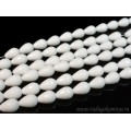 Бусины из агата белого (иск.) капля гр.13*18мм, 39,5см, 22 бусины