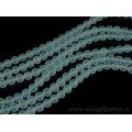 Бусины из кварца тонированного шарик 6мм, цвет аквамарин (матовый), 40см, 65 бусин