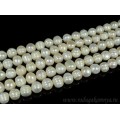 Бусины из жемчуга IV шарик 11мм белый, 36см, 32 бусины