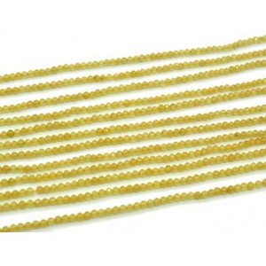 Бусины из кварца желтого шарик гр.3мм, 37см, 140 бусин