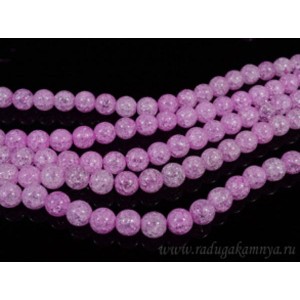 Бусины из кварца снежного тонированного шарик 10мм фуксия, 38см, 39 бусин. Бусины из кварца снежного тонированного шарик 10мм фуксия, 38см, 39 бусин.