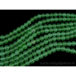 Бусины из кварца тонированного шарик 8мм, цвет темно-зеленый (матовый), 40см, 49 бусин Бусины из кварца тонированного шарик 8мм, цвет темно-зеленый (матовый), 40см, 49 бусин
