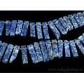 Бусины из лазурита пластинки 10*30мм, 40см, 32 бусины