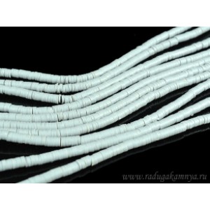 Бусины из каучука Африканские диски 4мм*0,4-1мм, цвет серый, 36см