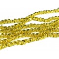 Бусины из лавы галтовка 9-11мм цвет желтый, 36см, 46 бусин