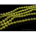 Бусины из лавы шарик 8мм цвет салатовый, 39.5см, 47 бусина.