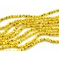 Бусины из лавы шарик с гранями 6мм цвет желтый, 38см, 62 бусины