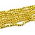 Бусины из лавы шарик с гранями 8мм цвет желтый, 38,5см, 47 бусин