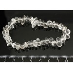 Браслет из горного хрусталя, округлая галтовка 6-8мм