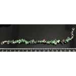 Браслет из цоизита (нат.), галтовка на застежке