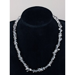 Бусы из горного хрусталя, округлая галтовка 6-8мм