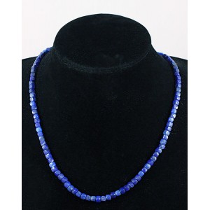 Бусы из лазурите (афг.), кубик 4мм огранка, 44-45см