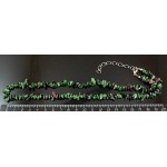 Бусы из цоизита (нат.), галтовка мелкая