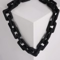 Колье "Цепь" прямые углы, цвет чёрный ,48см