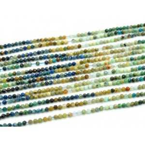 Бусины из самоцветов шарик гр.2мм, 39см, 174 бусины