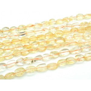 Нитка цитрин овалы 8-12мм 38см