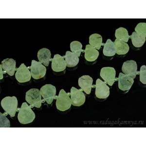 Бусины из пренита капелька 12*15мм, 38,5см, 33 бусины