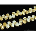 Бусины из перламутра капля 13*18мм облепиха 38см, 42 бусины