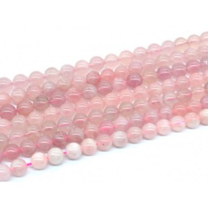 Бусины из розового кварца шарик 8,5-9мм, 36см, 40 бусин