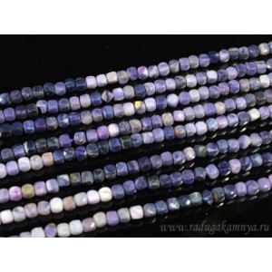 Бусины из сугилита кубик гр.4мм, 39см, 95 бусин Бусины из сугилита кубик гр.4мм, 39см, 95 бусин