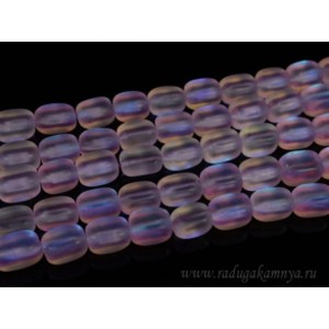 Бусины из опала искусственного 9*13мм цв.розовый, 38см, 28 бусин.