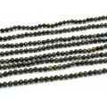 Бусины из опала черного шарик гр.4мм, 37,5см, 100 бусин