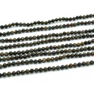 Бусины из опала черного шарик гр.4мм, 37,5см, 100 бусин
