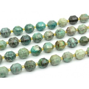 Бусины из хризоколлы шарик с гранями 11мм, 20см, сет 14 бусин Бусины из хризоколлы шарик с гранями 11мм, 20см, сет 14 бусин