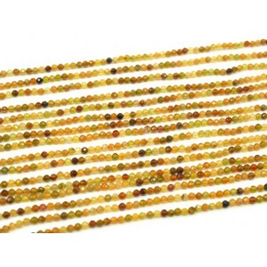 Бусины из турмалина желтого гр.2мм, 38см, 160 бусин