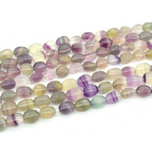 Бусины из флюорита галтовка 13*15мм, 39см, 25 бусин