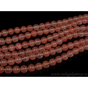 Бусины из халцедона шарик 10мм, 39,5см, 37 бусин (иск.)