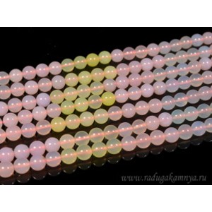 Бусины из халцедона шарик 8мм, 39,5см, 48 бусин (иск.)