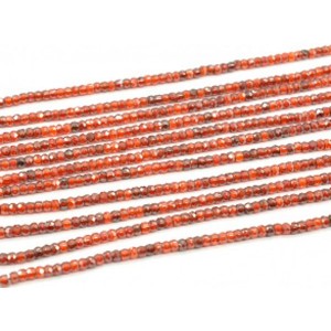 Бусины из фианита кукуруза гр.3мм, цвет кирпичный, 38см, 169 бусин