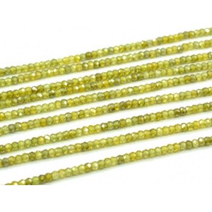 Бусины из фианита кукуруза гр.3мм, цвет оливковый, 37,5см, 167 бусин