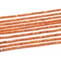 Бусины из фианита кукуруза гр.3мм, цвет рыжий, 37см, 165 бусин