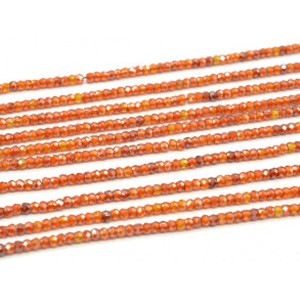 Бусины из фианита кукуруза гр.3мм, цвет рыжий, 37см, 165 бусин
