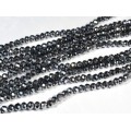 Бусины из циркона кукуруза гр.6мм цвет серебристый, 45,5см, 98 бусин Бусины из циркона кукуруза гр.6мм цвет серебристый, 45,5см, 98 бусин