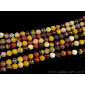 Нитка яшма МУКАИТ шарик 6мм 60 бусин