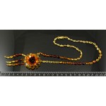 Колье янтарь "Роза"