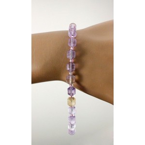 Браслет из аметрина на застежке, бочонки 7мм огранка
