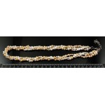 Бусы из жемчуга барокко, жгут 3 нити, цвет белый, кремовый, микс