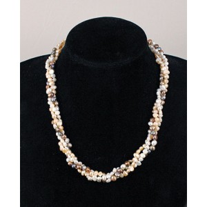 Бусы из жемчуга барокко, жгут 3 нити, цвет белый, кремовый, микс Бусы из жемчуга барокко, жгут 3 нити, цвет белый, кремовый, микс