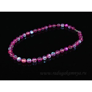 Бусы из опала (имитация) шарик 10мм матовый цвет фуксия, 50см Бусы из опала (имитация) шарик 10мм матовый цвет фуксия, 50см