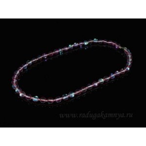 Бусы из опала (имитация) шарик 8мм цвет розовый, 50см