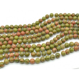 Нитка унакит, шарик 8мм Нитка унакит, шарик 8мм