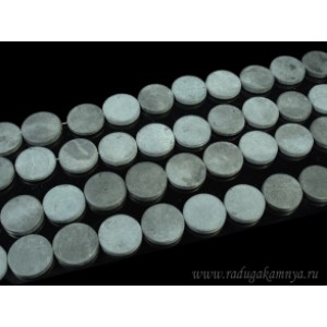 Бусины из шунгита круг 23мм, 39см, 18 бусин